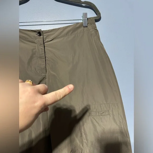 Sun Kim designer Monet Streetwear shiny cargo pants size large - Picture 5 of 10